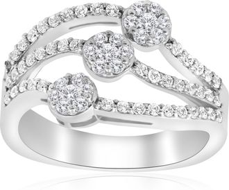 Pompeii3 7/8ct Diamond Multi Right Hand Ring 14k White Gold