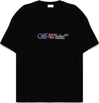 Off-white logo-print T-shirt - men - Cotton - S - Black