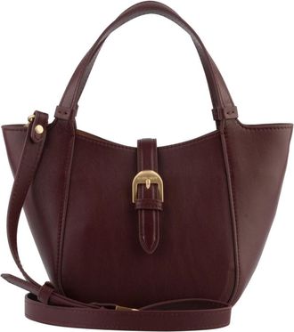 Pourchet Petit port&eacute; main - Dames - Handtassen - Rood - ONE Size - Leer - Tassen
