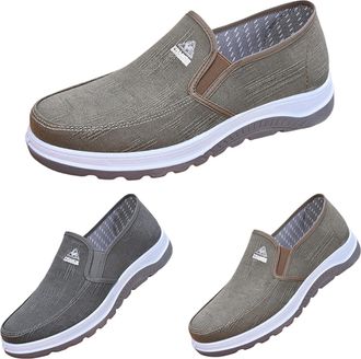 Generic Moccasins Mens Slip On Slip-On Shoes Casual Shoes Mens Loafer Elegant Fabric Shoes Lightweight Summer Shoes Flat Sole Suit Shoes Breeze Shoes Without 
