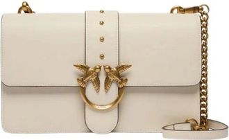 Pinko Pinko, Tassen, Dames, Beige, ONE Size, Katoen, Love Bag One