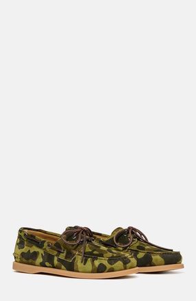 Scarosso Morgan Boat Shoes in Camouflage - Suede at Nordstrom, Size 40.5