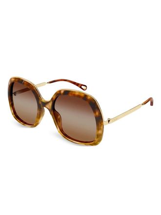 Chlo&eacute; CH0327S sunglasses - unisex - Acetate - 56 - Brown