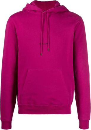 Saint Laurent Rive Gauche Logo Hoodie - Heren - Hoodies - Roze - L - Katoen - Hoodies & sweatvesten