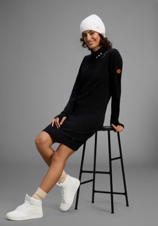 Kangaroos Strickkleid mit hohem asymetrischem Kragen