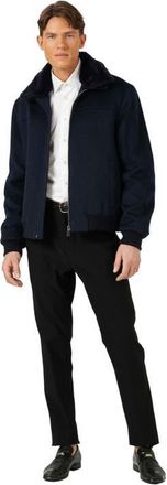 Gorski Loro Piana Wool Jacket in Navy Melange at Nordstrom, Size Xx-Large