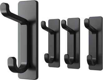 No Brand Ganchos De Pared Autoadhesivos - 4 Piezas - Toallero De Ba&ntilde;o - No Requiere Taladrar - Impermeables Y Resistentes A La Corrosi&oacute;n - Ganchos De Acero Ino