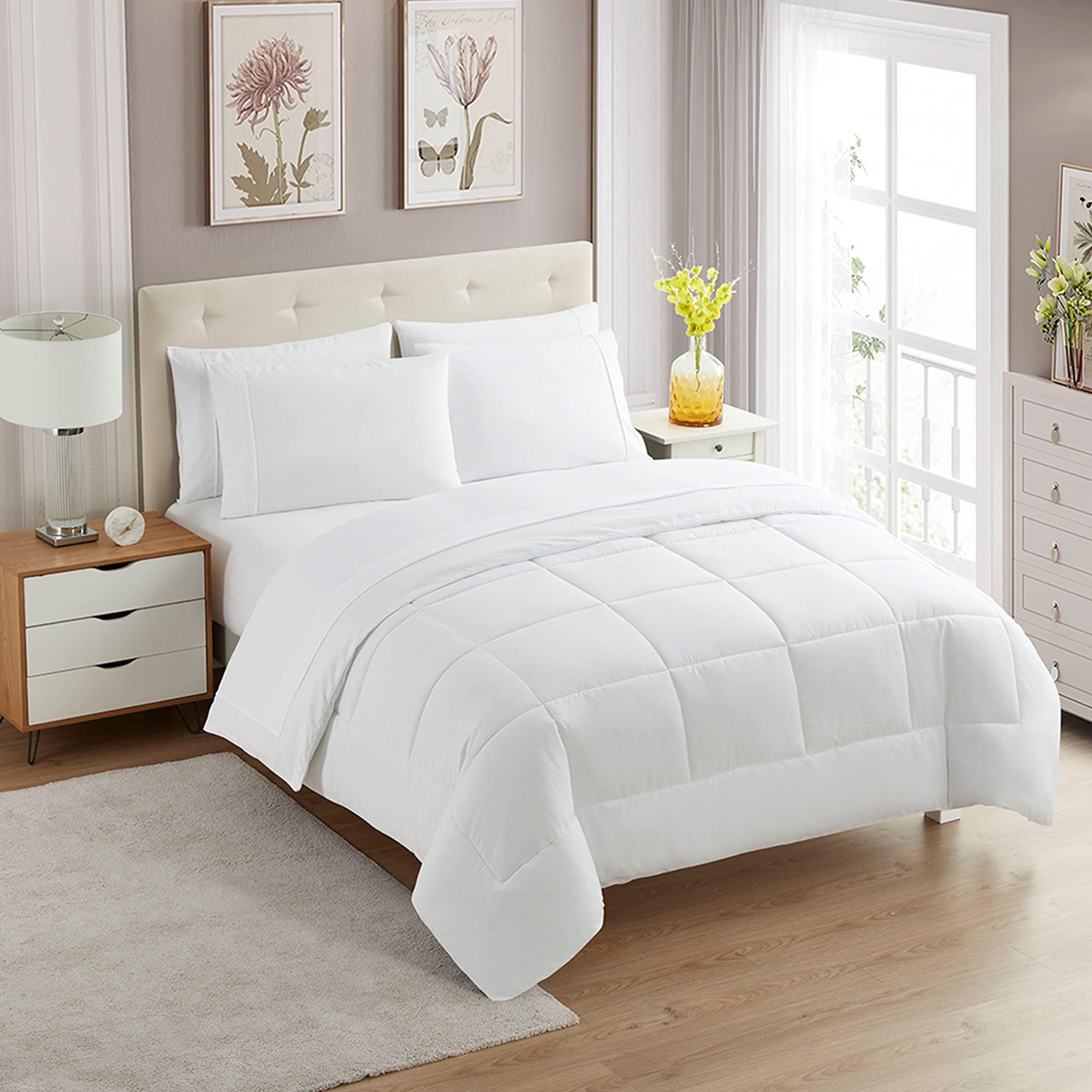 4-teiliges Bettwäsche-Set King Size – 200 Fadenzahl, 100% Baumwollmix, Superweich, Lichtbeständig