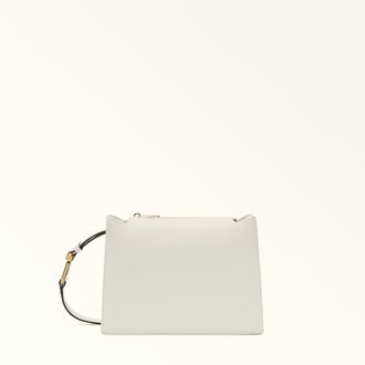 Furla Nuvola Borsa A Tracolla S Panna Bianco Pelle Di Vitello Granata Donna