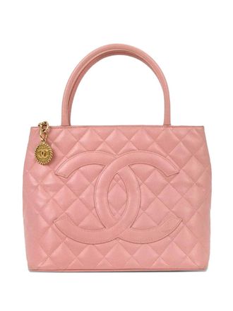 Chanel Borsa tote Medallion trapuntata 2004-2005 - Rosa