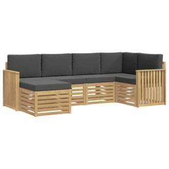 vidaXL Conjunto De Sof&aacute;s De Exterior 6 Pcs Blanco Y Antracita Vidaxl