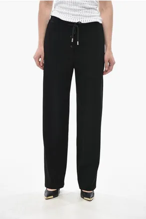 The Row Wool-Blend Pants BONNETTE with Drawstring Waist size 38