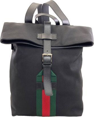 Gucci Black Canvas Backpack (Pre-Owned)