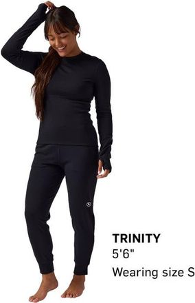 Backcountry Cedars Rws Merino Mid-Wt Baselayer Crew Top - Womens in Black at Nordstrom, Size X-Large