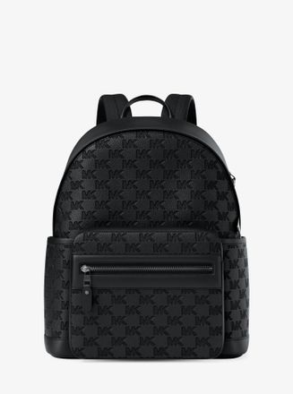 Michael Kors Jet Set Medium Logo Debossed Pebbled Leather Backpack
