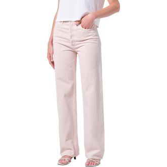 A Gold E Ren High Waist Wide Leg Jeans in Foundation Pas at Nordstrom, Size 23