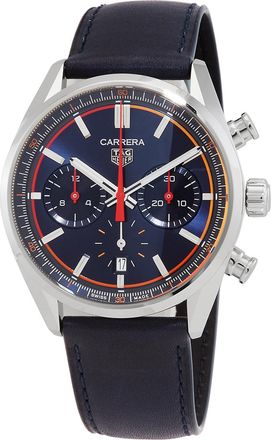 Tag Heuer Pre-owned Tag Heuer Carrera Chronograph Automatic Blue Dial Mens Watch CBN201D.FC6543