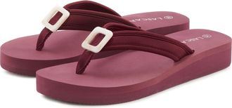 Lascana Badezehentrenner »Sandale, Pantolette« Zehentrenner, Badeschuh mit Zier Applikation VEGAN