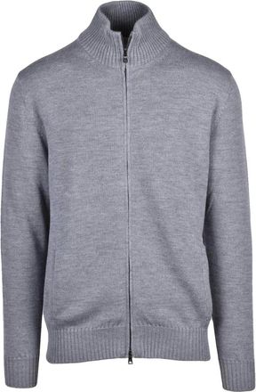 Ballantyne Truien & Vesten, Heren, Grijs, L, Wol, Cardigan met rits