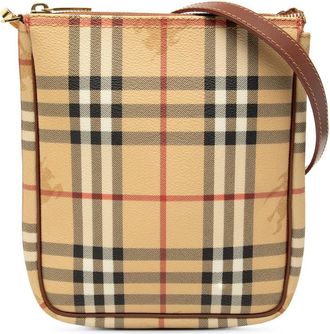 Burberry Pre-owned Burberry Haymarket Check Coated Canvas Crossbody T-03-1