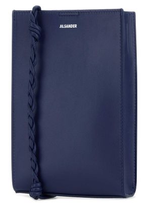 Jil Sander Womens Navy Blue Leather Small Tangle Shoulder Bag Nightfall Borse A Tracolla