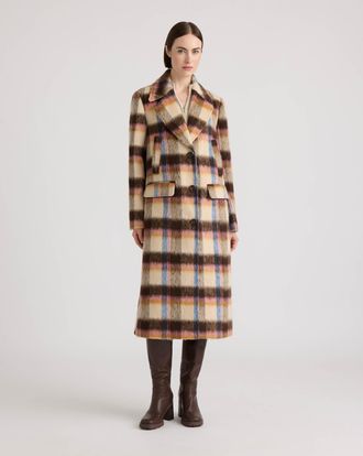 NVLT Womens Faux Wool Coat with Double Pockets