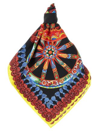 Dolce & Gabbana Multicolor Carretto Printed Scarves