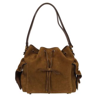 Acne Studios Multipocket Suede Bucket Bag - Dames - Tassen - Bruin - Maat: ONE Size Su&egrave;de