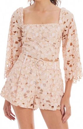 Allison New York Poppy Square Neck Top In Blush