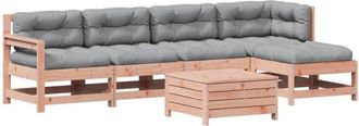 vidaXL Juego De Muebles Jard&iacute;n 6 Pzas Y Cojines Madera Abeto Douglas Vidaxl