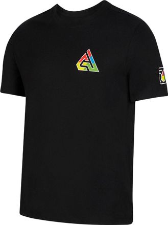 Nike Back Logo Pattern Printing Round Neck Casual Short Sleeve Black DV5366-010