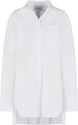 Sportmax Vestido camisero de mezcla de algod&oacute;n blanco Nespolo de Sportmax