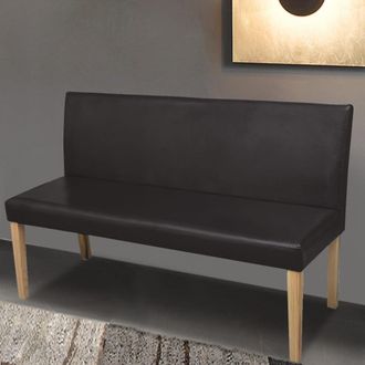 vidaXL Vidaxl - Banco De Cuero Sint&eacute;tico 139,5 Cm Marr&oacute;n Oscuro