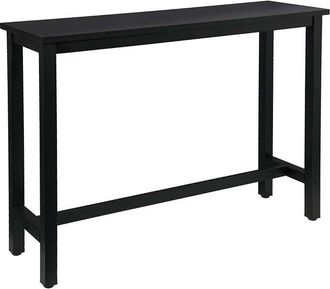 Woltu Tavolo Alto Tavolo Bar Rettangolare in Metallo e Legno 140x40x100cm Vari Colori colore: Nero