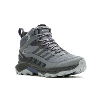 Merrell Wanderschuh MERRELL SPEED STRIKE 2 MID GORE-TEX, Herren, Gr. 42, grau (rock), Schuhe Wanderschuh, wasserdicht