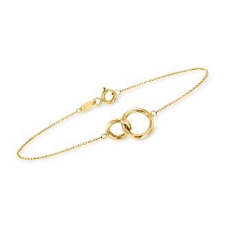 RS Pure by Ross-Simons 14kt Yellow Gold Circle Bracelet