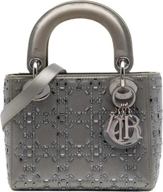 Dior Pre-owned Lady Dior - Dames - Vintage Handtas - Grijs - ONE Size - Leer - Vintage