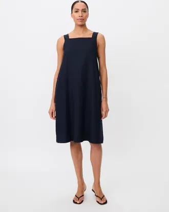 Masai Manoriane Linen Midi Dress in Navy at Nordstrom, Size X-Small