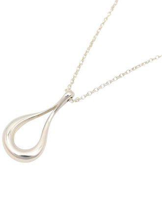 Tiffany & Co. Silver Open Teardrop Pendant Necklace (Authentic Pre-Loved)