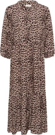 Cream CRTiah Flounce Jurk - Dames - Casual kleedjes - Veelkleurig - L - Kleedjes