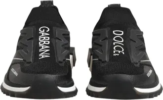 Dolce & Gabbana Black SORRENTO Sport Stretch Sneakers Womens Shoes