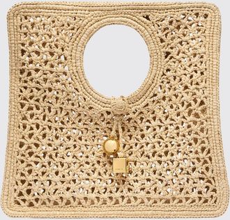 Jacquemus Borsa Le Petit Carre Spiaggia Jacquemus in rafia crochet