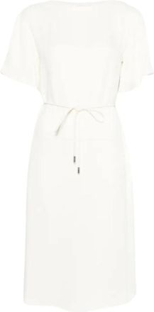 Herno Kleedjes, Dames, Wit, L, Midi Jurk
