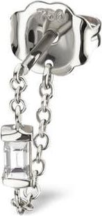 Maria Tash Baguette Diamond Single Chain Wrap Drop Earring in 18K White Gold/diamond at Nordstrom