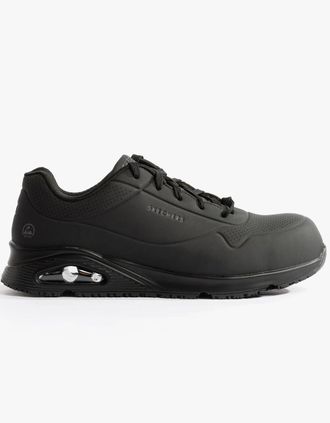 Skechers Mens Skechers Work 200177EC UNO SR - DOLTIN Mens Safety Trainers Black - Size: 6.5