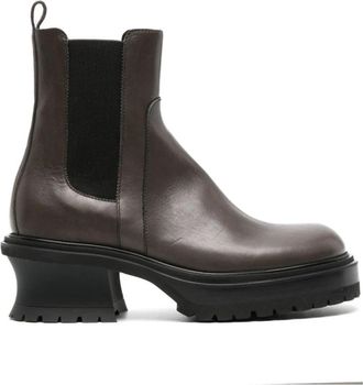 AGL Caro Beat Leren Lage Laarzen - Dames - Chelseaboots - Groen - 39 EU - Schoenen