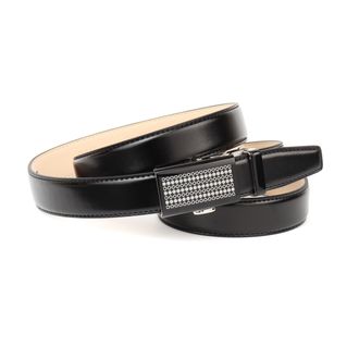 Anthoni Crown Womens Ledergürtel Belt, Schwarz, 80