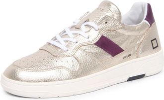 D.A.T.E. Court 2.0 Laminated Platinum Sneakers - Dames - Sneakers - Grijs - 36 EU - Schoenen