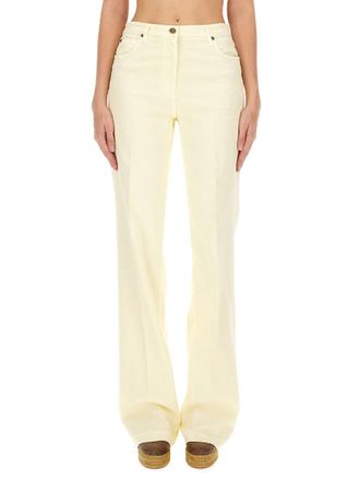 Etro Cotton Blend Trousers - Ivory