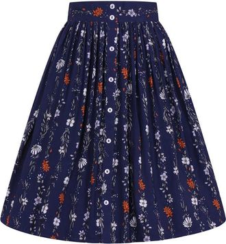 Hell Bunny Asta Skirt Blue